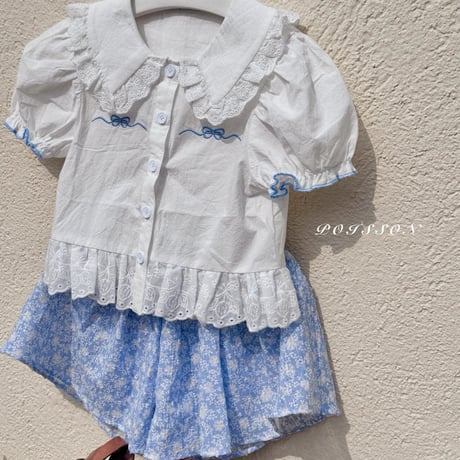 poisson/69. ribbon embroidery blouse S-XL