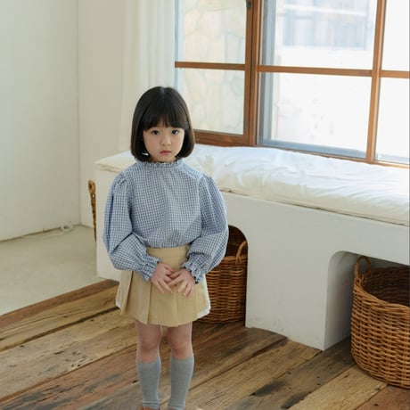 monatelier/22. check fril blouse S-2XL