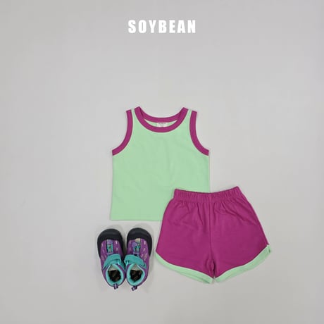soybean/194. plan ) sleeveless macaron updown set JS-JM