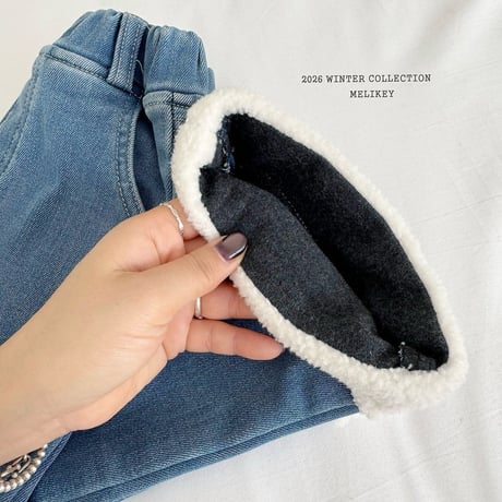 melikey/51. denim heart boots cut XS-XL