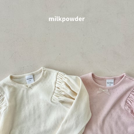 milkpowder/24. shirring T-shirt 13-15