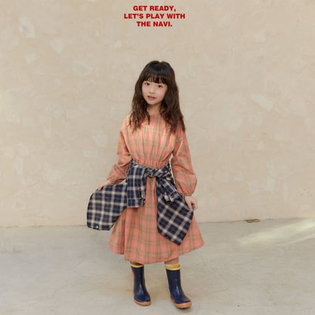 navi/62. check one-piece 2XL-JL