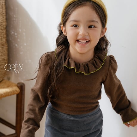 oren/42. blooming fril picot T-shirt S-XL