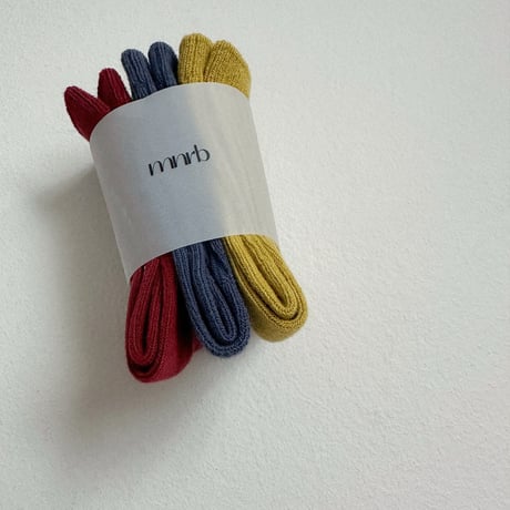 minirobe/45. Cotton Rib Socks 3 Set XS-M