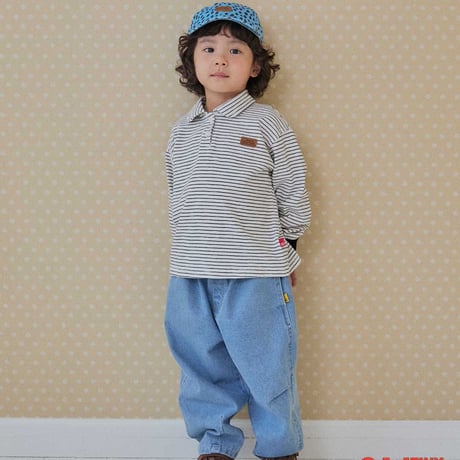 tinyhiker/20. collar stripe T-shirt XS-XL