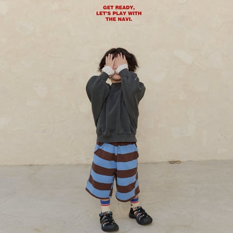 navi/9. square bermuda pants S-XL