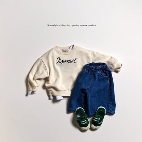 normalplay/39. wave embroidery man-to-man JS-JM