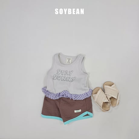 soybean/170. plan ) dot bubble sleeveless XS-XL