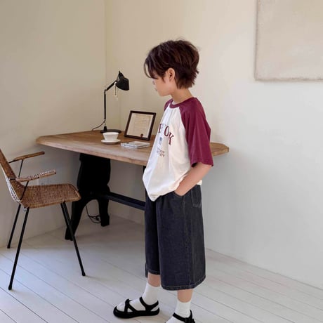 fromi/47. two color raglan T-shirt S-XL