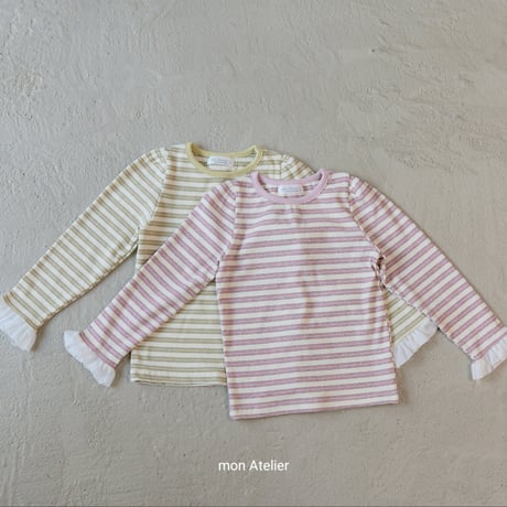 monatelier/30. sweet stripe T-shirt S-2XL