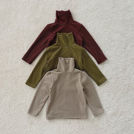 fromi/51. Herbert Striped Turtleneck Tee S-XL
