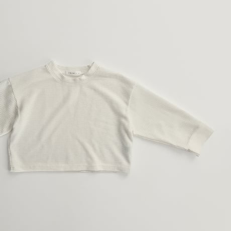 fromi/52. waffle semmi crop T-shirt JS-JL