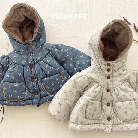 valubebe/76. blan shirring hood jumper 6M-S