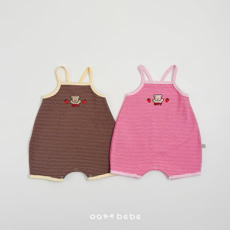 oottbebe/66. strawberry choco suit S(0-6M)-M(6-12M)