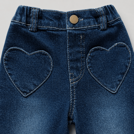 ueo/24. heart denim boots cut S-XL