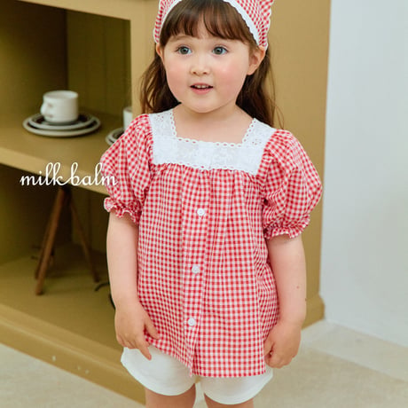 milkbalm/13. ivy check blouse XS-XL