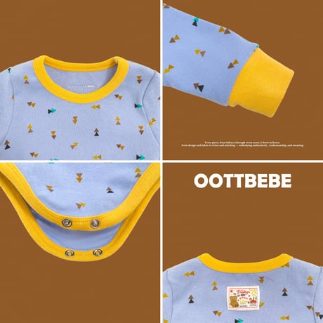 oottbebe/14. Triangle rectangle suit bonnet set S(0-6M)-M(6-12M)