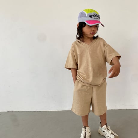 mikki/80. simple slave v neck T-shirt S-XL