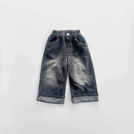 fromi/10. linen rollup denim pants JS-JL