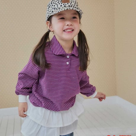 tinyhiker/20. collar stripe T-shirt XS-XL