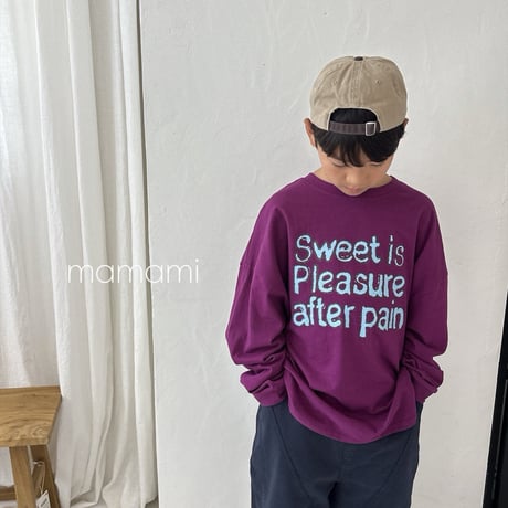 mamami/30. sweat letter T-shirt XS-XL