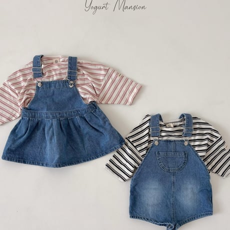 yogurtmansion/16. denim one-piece XS-XL