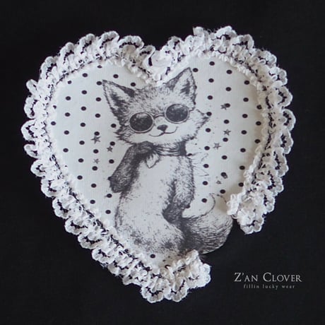 zanclover/144. lace heart cats T-shirt 3-11
