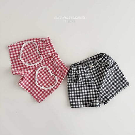 melikey/40. check heart pants JS-JM