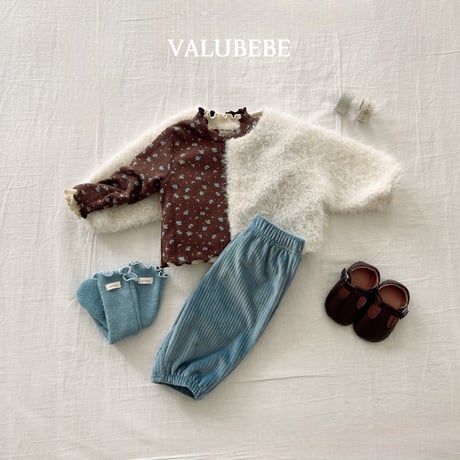 valubebe/13. roze flower gimo nanalri T-shirt 6M-S