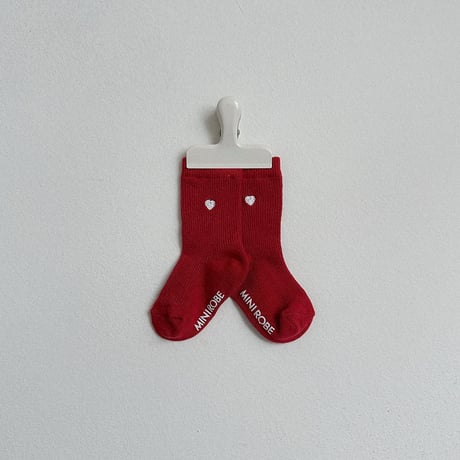 minirobe/46. Heart Logo Socks 3Set XS-M