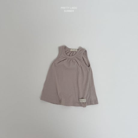 lindo/42. shirring T sleeveless XS-XL