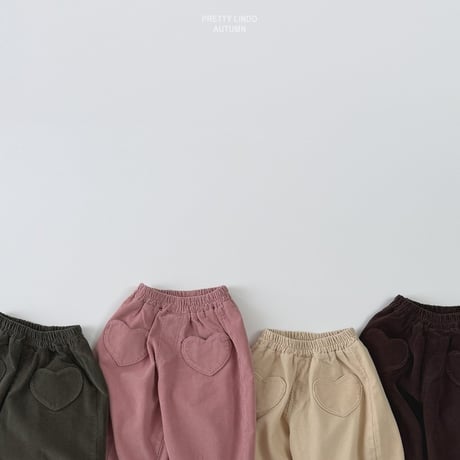 lindo/63. romantic heart ( corduroy ) pants XS-XL