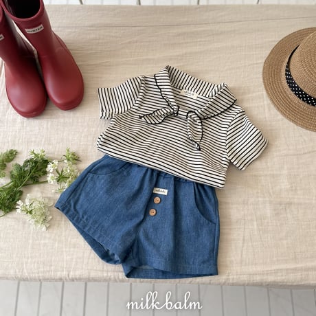milkbalm/30. 26 sailer half t T-shirt XS-XL