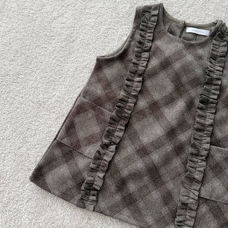 urbanrabbit/24. Check Frill Dress XS-XL