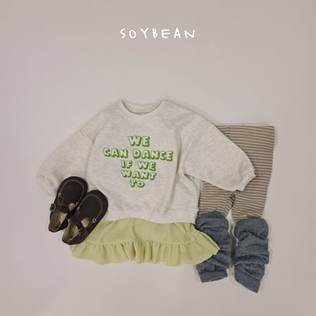 soybean/44. embroidery lettering man-to-man XS-XL