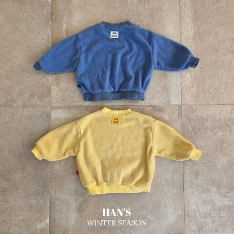 hans/33. terry fleece man-to-man XXS-JS
