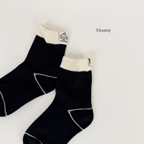 vbunny/46. puffy socks set M(130-150)-XL(180-210)