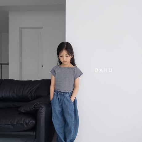 oahu/51. boat neck golgi T-shirt JS-JXL