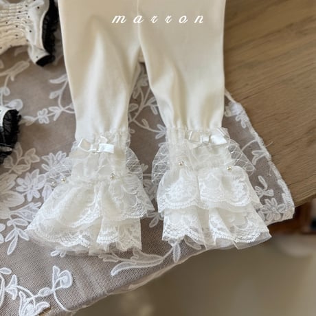 marron/59. lace kangkang leggings XS-L