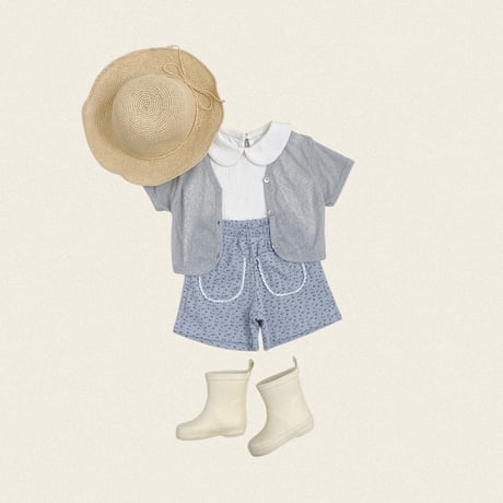 oottbebe/77. pastel sleeveless collar T-shirt XS(1-2Y)-XL(6-7Y)