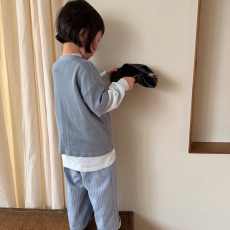 minibonbon/78. waffle half t T-shirt JS-JL