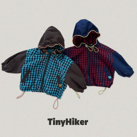 tinyhiker/19. check hoody jumper XS-XL