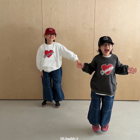 hibuddy/40. heart man-to-man S-XL