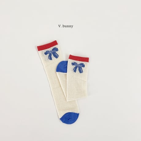 vbunny/28. ribbon socks set FREE(32CM)