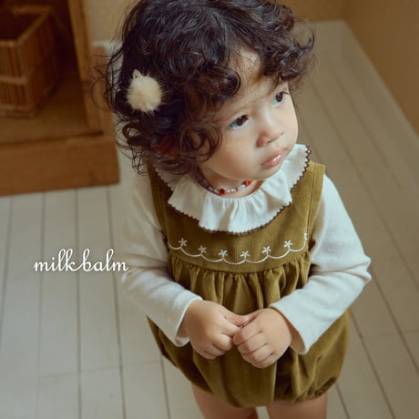 milkbalm/18. picot fril T-shirt XS-XL