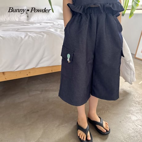 bunnypowder/214. denim cargo bermuda pants S-XL