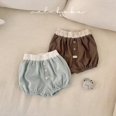 valubebe/77. two color button pumpkin pants 6M-S