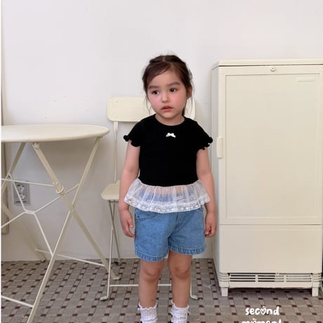 secondmoment/64. popo ribbon T-shirt JS-JL