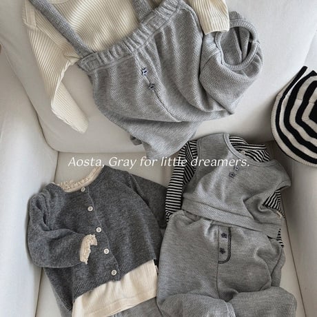 aosta/6. [Knit Cashmere Cardigan] S(1-2Y)-L(3-5Y)