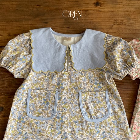 oren/57. karina scallop collar one-piece S-XL